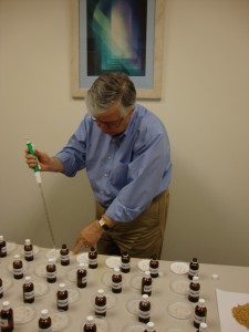 Dr. Ross Rentea watering seeds
