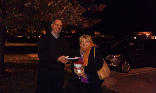 Dr. Mark Kamsler and Dr. Andrea Rentea outside